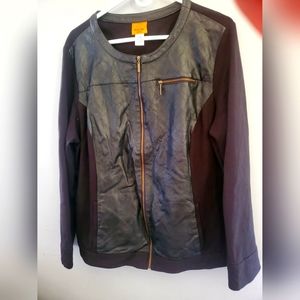 Ruby Rd. Woman jacket black leather sx 20W